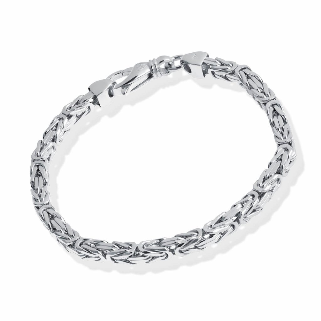 Königsarmband rhodiniert 5,4mm