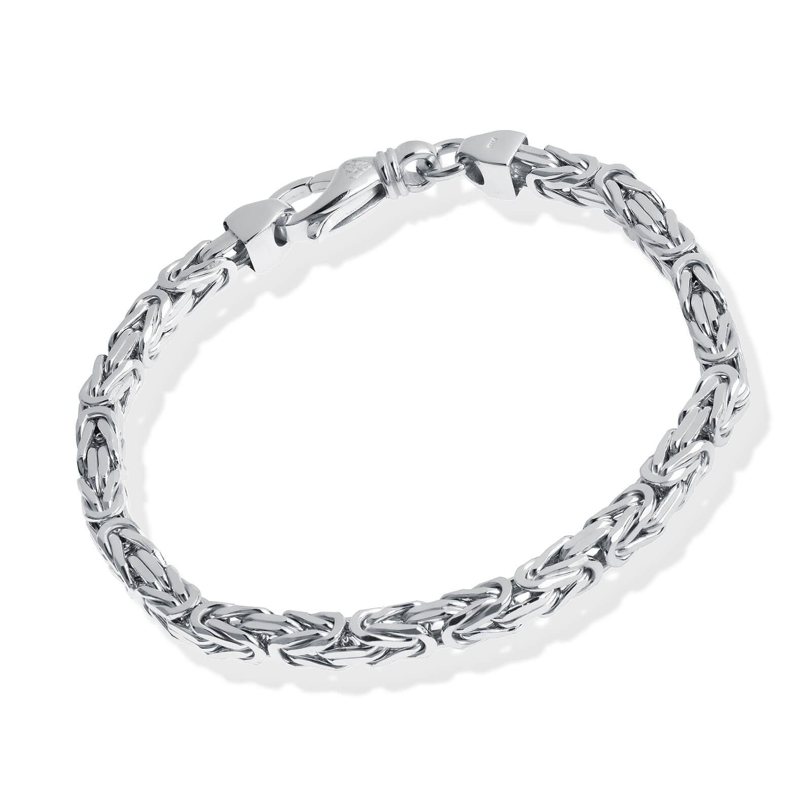 Königsarmband rhodiniert 5,4mm